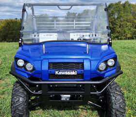 Pep-kawfxr-lg2-mr1 Pacific Eagle Powersports Kawasaki Mule Pro Fxr Scratch Resistant Mr10 Windshield With Loop Clamps 2018