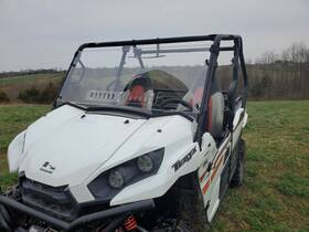 Pep-kawti6-sb1-clr Pacific Eagle Powersports 2016 Kawasaki Teryx 800 / Teryx4 1/4 Inch Vented Lexan Windshield With Quick Straps