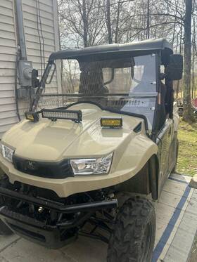 Pep-kym721-sb2-clr Pacific Eagle Powersports 2018 Kymco Uxv 700i Scratch Resistant Mr10 Lexan Windshield With Quick Straps