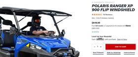 Fws-p-ran900-70 Polaris 13242-0173 Sxs Ranger Xp 900 2013 2019 Flip Windshield Oem