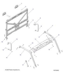 2208510 Polaris K-plate Wshld Mnt Upr Rgr Genuine Oem Part Qty 1