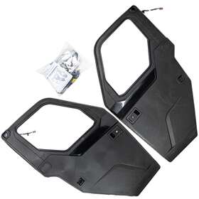Ranger1000 Polaris 2889813 Black Front Poly Power Window Doors Crew Xp Sdp000160