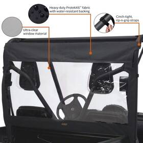 M-002 Quadgear 78657 Utv Rear Window For Polaris Ranger 800 2002-2008 Black