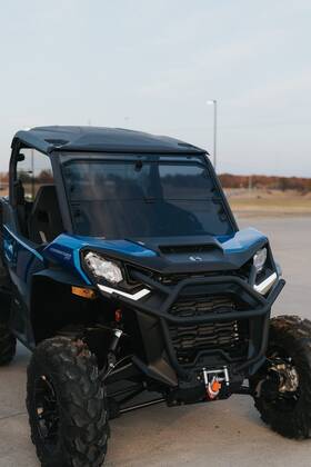 3334800t Rad Accessories Maverick Trail And Sport Fold Down Windshield - Dark Tint
