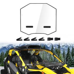 Bas-cz800018 Shinjew Front Scratch Resistant Full Windshield For Can-am Maverick R/ R X/ X Rs