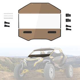 Bas-cz800019 Shinjew Full Front Scratch Resistant Windshield For Can-am Maverick R/ R X/ X Rs