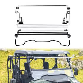Bas-cz800080 Shinjew 3-in-1 Flip Up Front Windshield For 2014-2025 Honda Pioneer 700-2 700-4