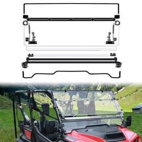 Bas-cz800083 Shinjew 3-in-1 Flip Up Windshield For Honda Pioneer 1000-3/5/6 2016-2025