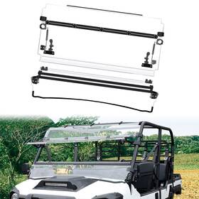 Bas-cz800099 Shinjew 3-in-1 Flip Front Windshield For 2015-25 Kawasaki Mule Pro Fxt Dxt Dx Fx
