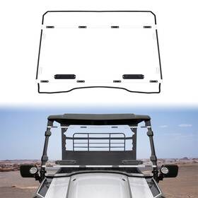 Bas-cz800102 Shinjew Hard Coated Vented Full Windshield For Kawasaki Mule Pro-mx 2019-2025