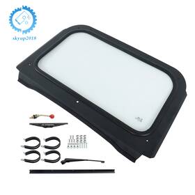 Su966338ku Skyup2018 For Polaris Rzr 570 800 Xp 900 2008-2014 Full Glass Windshield With Wiper Black