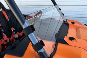 Zil-rz1k-ws-hf-t Spike Powersports Polaris Rzr Tinted Polycarbonate Half Windshield With Quick Straps By Utv Zilla