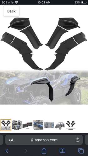 Superatv.com Ff-k-krx Sautvs Xxl Fender Flares For Kawasaki Teryx Krx 1000 Front Rear