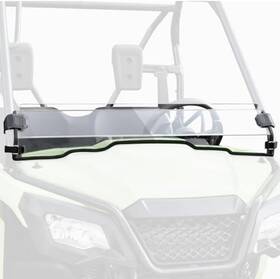 Hws-h-pio500-75 Superatv.com Clear Half Windshield For Honda Pioneer 520