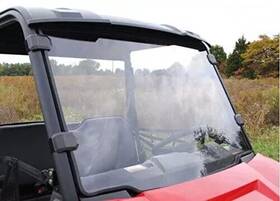 Superatv.com Ws-p-ranmid-70#rf Scratch Resistant Full Windshield For Polaris Ranger Midsize 500