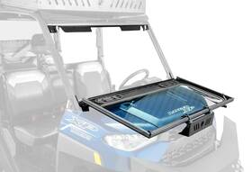 Fdgws-p-ran1k-01 Superatv Flip Down Glass Windshield For Polaris Ranger Xp 1000