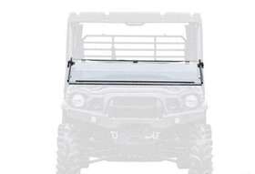 Fdwskmulefxt70 Superatv Scratch Resistant Flip Down Front Windshield For Kawasaki Mule Pro