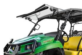 Fws-jd-590m-70 Superatv Scratch Resistant Front Flip Windshield For John Deere Xuv550/590/560