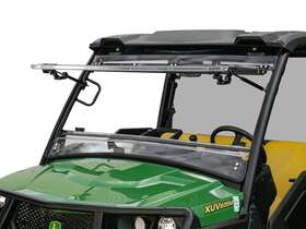 Fws-jd-835m-70 Superatv Scratch Resistant Flip Windshield For John Deere Gator Xuv 835e/m 2018