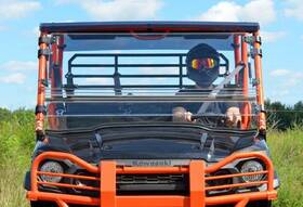 Fws-k-mule-fxt-70 Superatv Scratch Resistant Flip Windshield For Kawasaki Mule Pro Dx/dxt/fx/fxt