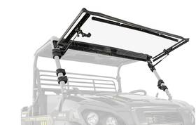 Fws-k-mulefxr-70 Superatv Scratch Resisant Flip Windshield For Kawasaki Mule Pro Fxr