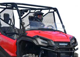 Hws-h-pio1k-70 Superatv Scratch Resistant Half Windshield For Honda Pioneer 1000 2016