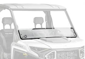 Hws-p-ranxd-70 Superatv Scratch Resistant Half Windshield For Polaris Ranger Xd 1500 2024