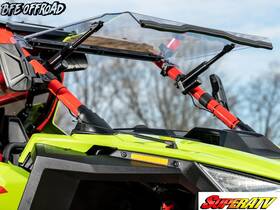 Pfws-p-pror4-70 Superatv Maxdrive Power Assist Flip Windshield Polaris Rzr Pro R 4-seat 2022-24