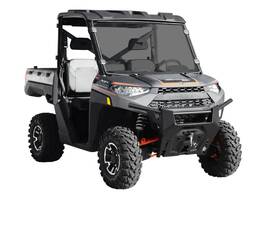 Ws-p-ran-001-73 Superatv Scratch Resistant Dark Tint Full Windshield For Polaris Ranger 1000/