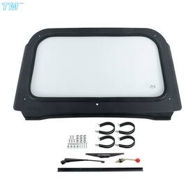 599796 Techme17 For 08-14 Polaris Rzr 570 800 Xp 900 Full Glass Windshield With Wiper Black