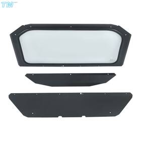 599814 Techme17 Black Full Glass Windshield Without Wiper For 17-24 Can-am Maverick X3 Xds Xrs