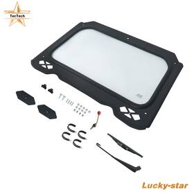 Luc5431323 Tectech Fit For Polaris Rzr Xp Turbo Full Glass Windshield With Wiper 2016 2017 2018