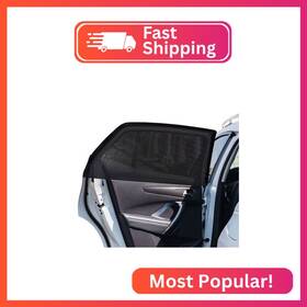 Te031-2r Tecuul 2pack Large Size Super Elastic 42 Inch To 53 Car Window Sunshades For Suv P