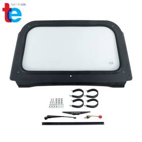 Tr66644 Turitrade Full Glass Windshield With Wiper Black For Polaris Rzr 570 800 Xp 900 2008-2014