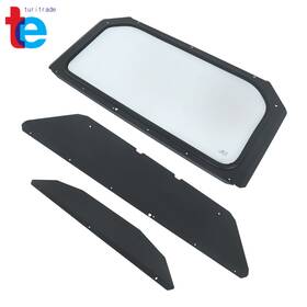 Tr66646 Turitrade Full Glass Windshield Black Without Wiper For 2017-up Can Am Maverick X3