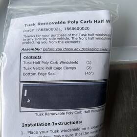1868600020 Tusk 1868600021/1868600020 Half Windshield Kawasaki Krx 1000