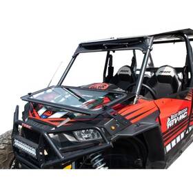 Tusk Off-road 190-459-0033e637-5d7229 Utv Folding Glass Windshield With Wiper For Polaris Rzr Pro R