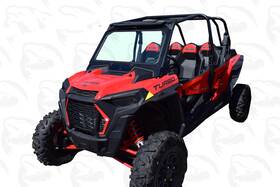 Zil-p-rz19-ws-gls-rz-20-bl-1 Utv Zilla Polaris Rzr Xp 1000/xp Turbo Fullglass Windshield With Vented Frame By