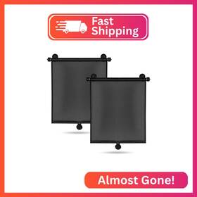 Wplhb Zheyang01 2 Pack Car Side Window Sun Shade - Retractable Roller Sunshadewith Reinforce