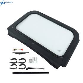 Yi233254t Yibei-tech 2008-14 Full Glass Windshield With Wiper Black For Polaris Rzr 570/800/xp 900 Atv