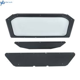 Yi233261t Yibei-tech Full Glass Windshield Without Wiper For 17-24 Can-am Maverick X3 Xds Xrs- Uv Protect