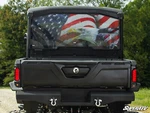 Superatv Rear Printed Windshield For Can-am Defender American Flag & Eagle. Fixed Price $240.95.