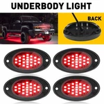 4PCS 24-LED Red Car Underglow Rock Lights Strip Universal For Suv Jeep Atv Utv. Fixed Price $16.14.