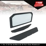 For 17-24 Can Am Maverick X3 Full Glass Windshield W/ Sun Visor Uv Protect. Fixed Price $165.29.