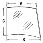 WN-R93150-PEX Glass, Upper, Door Fits John Deere 4050 4250 4450 4650. Fixed Price $126.99.