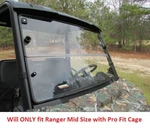 Seizmik Versa Folding Uncoated Poly Full Windshield Ranger Mid Size 10-19. Fixed Price $311.59.
