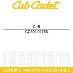 Cub Cadet 503-01758 Lock Pin Windshield Challenger MX750 MX550 Eps 4X4. Fixed Price $27.25.