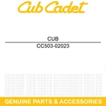 Cub Cadet 503-02023 Flat Washer 6X25X2 Challenger MX750 MX550 Eps CX750 Crew. Fixed Price $9.95.