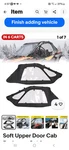 Polaris Rzr Soft Upper Door Cab Enclosure Set For 2020-2025. Fixed Price $59.99.