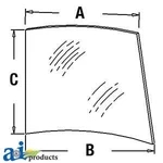Glass A-R93150 Fits John Deere 4850 4955 4960 4650 4755 4760 4560 4555 4450 4455. Fixed Price $233.99.